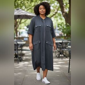 True Envy Black Utility Jacket for Women Size 20